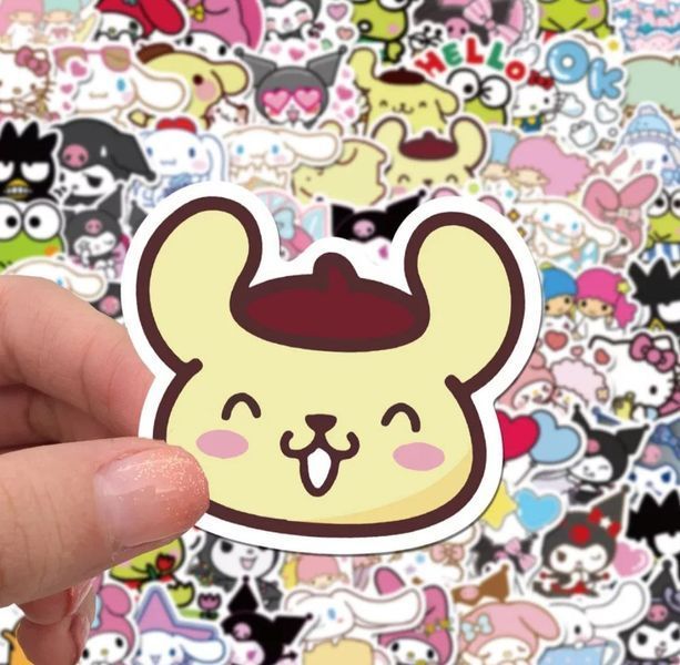 Набір вінілових стикерів дитячих наліпок з Мультфільмів Hello Kitty My Melody 50 шт 1839283306 фото