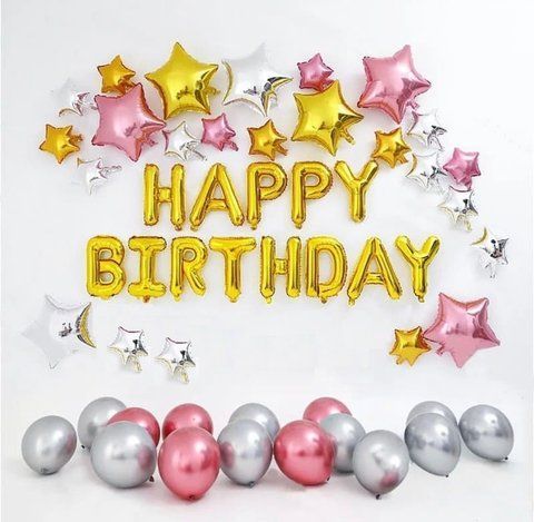 Набір куль на день народження, "HAPPY BIRTHDAY" 043 1296902148 фото